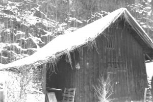 Cute Little Snow Covered Building Somewhere in Barvaria, Germany