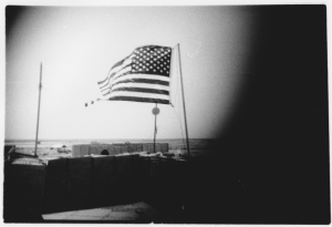 American Flag flying High in Al Asad Air Base, Iraq - Mark Bromwich